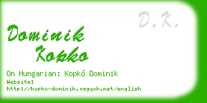 dominik kopko business card